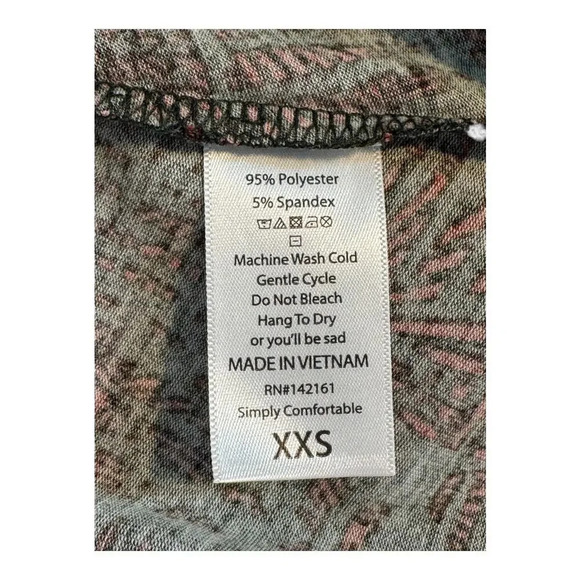 NEW LuLaRoe Carly Dress XXS Multicolored Hi-Low Swing Casual - Picture 7 of 7